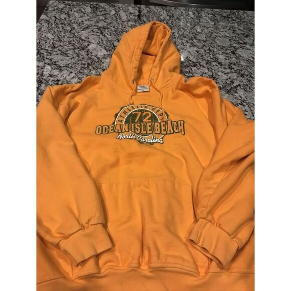 Ocean Isle North Carolina Orange‎ Hoodie Womens XL BasiX Tag